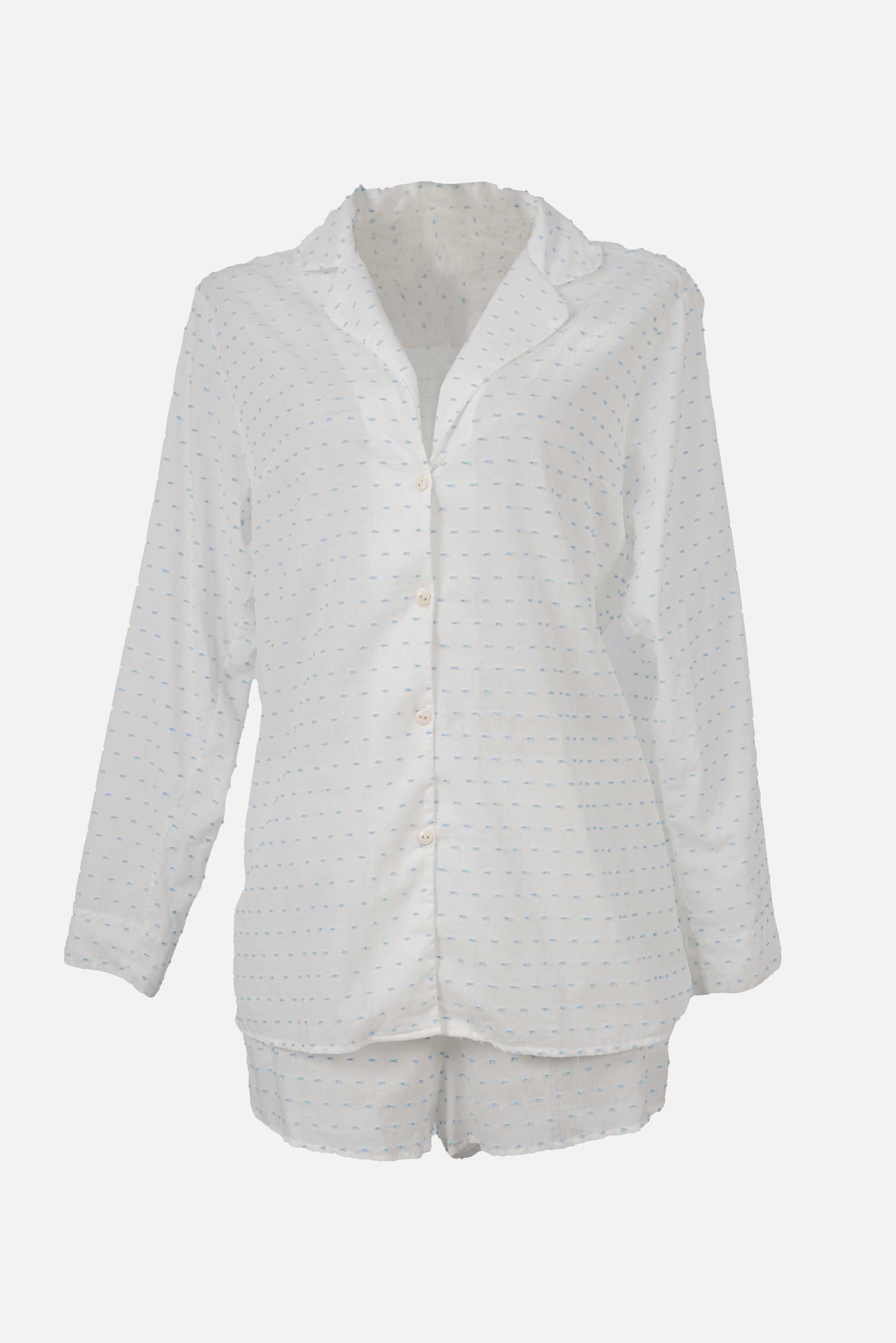 ELLIPSE CONTINUITY LONG SLEEVE AND SHORT PAJAMA SET: