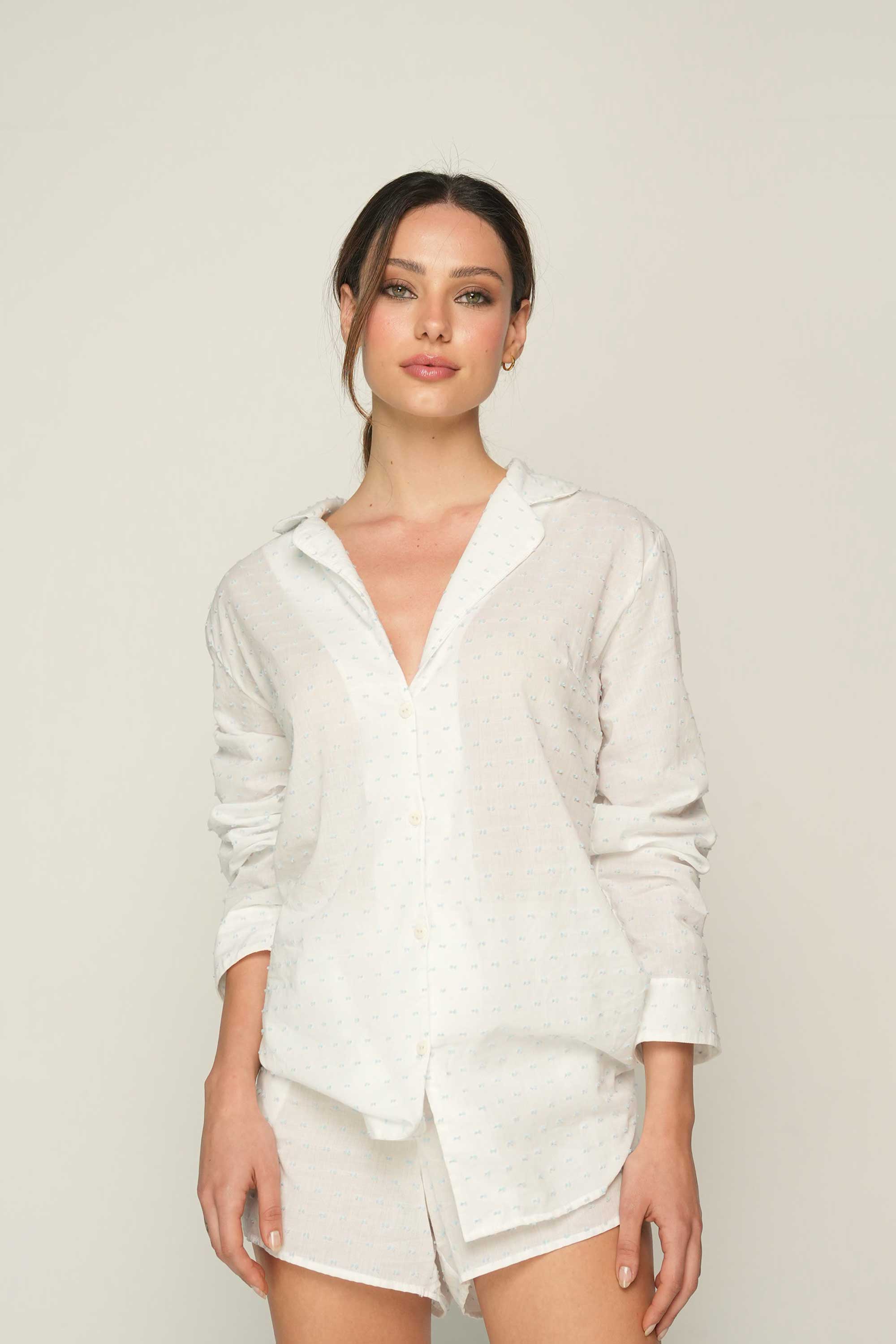ELLIPSE CONTINUITY LONG SLEEVE AND SHORT PAJAMA SET: