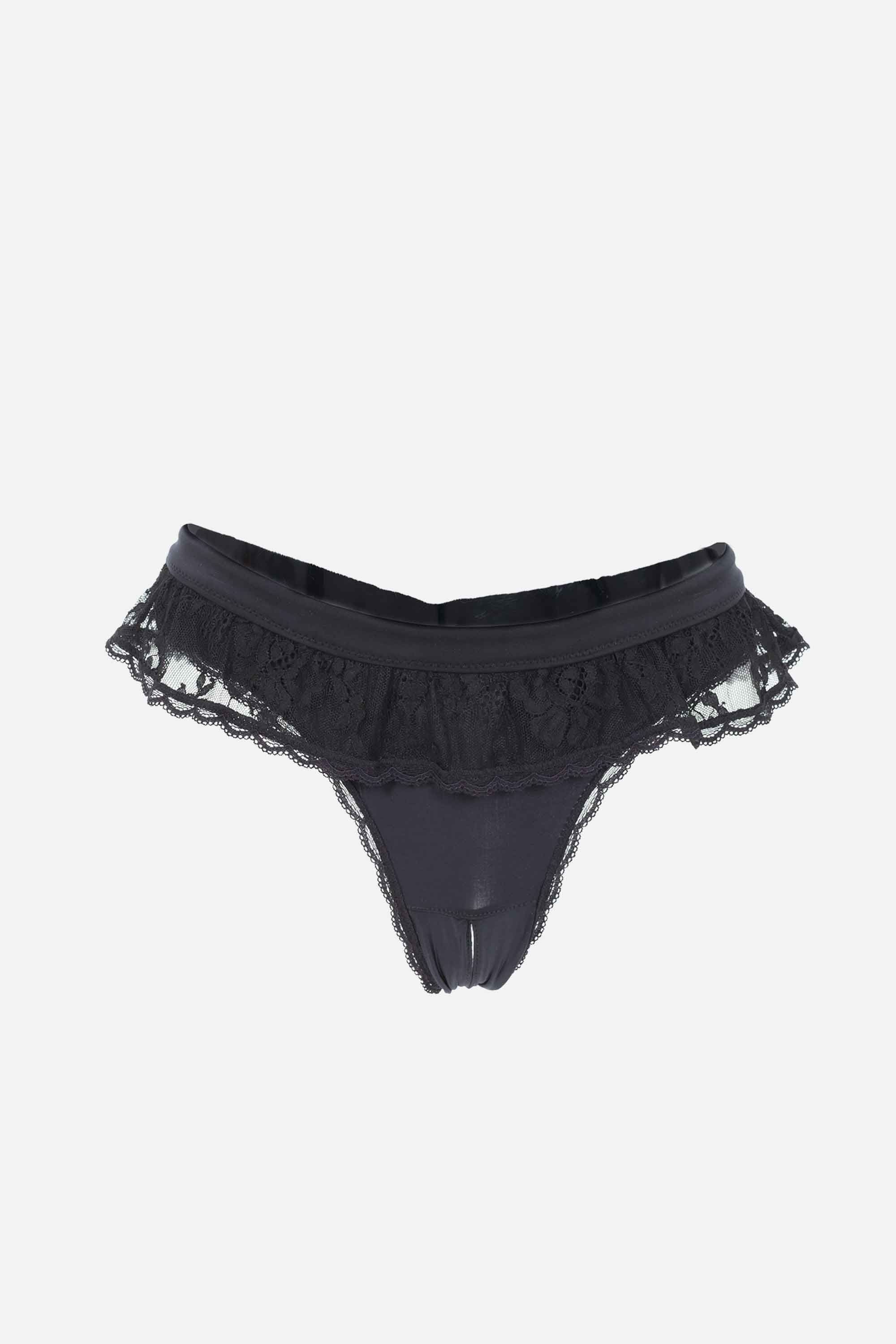 ELLIPSE SEXY OPEN GUSSET THONG