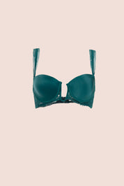 Connecting with Culture Strapless Bustier Bra Dark Green