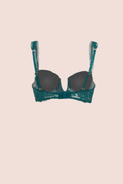 Connecting with Culture Strapless Bustier Bra Dark Green