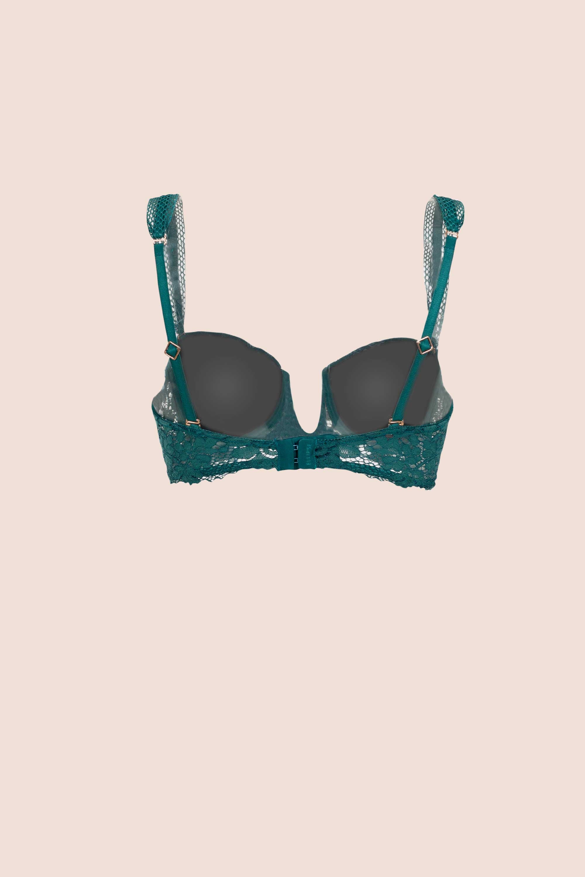 Connecting with Culture Strapless Bustier Bra Dark Green