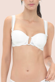 Connecting with Culture Strapless Bustier Bra Ivory