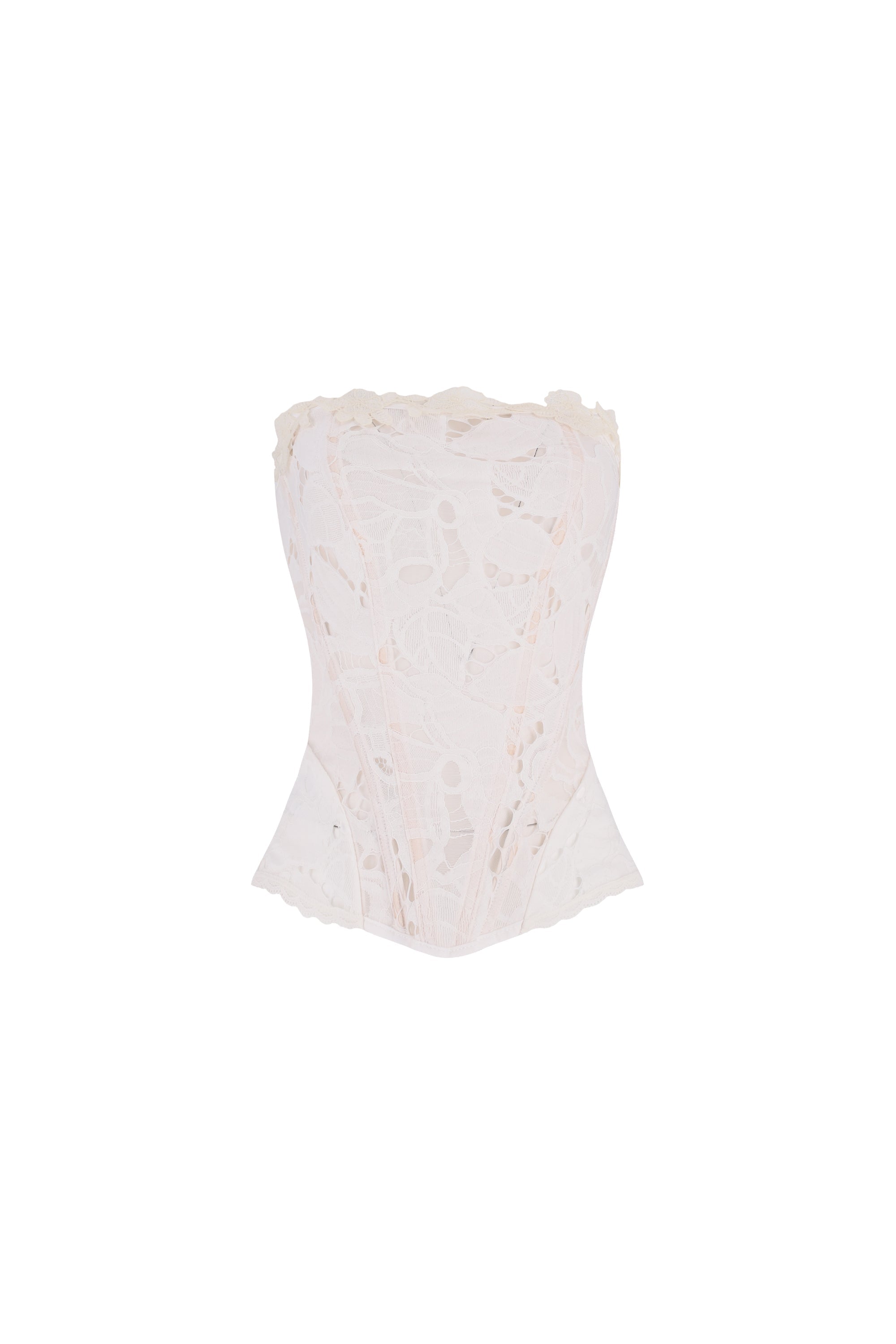ELLIPSE LACE CORSET WHITE