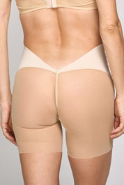 Invisible Low Back Tulle Short Nude