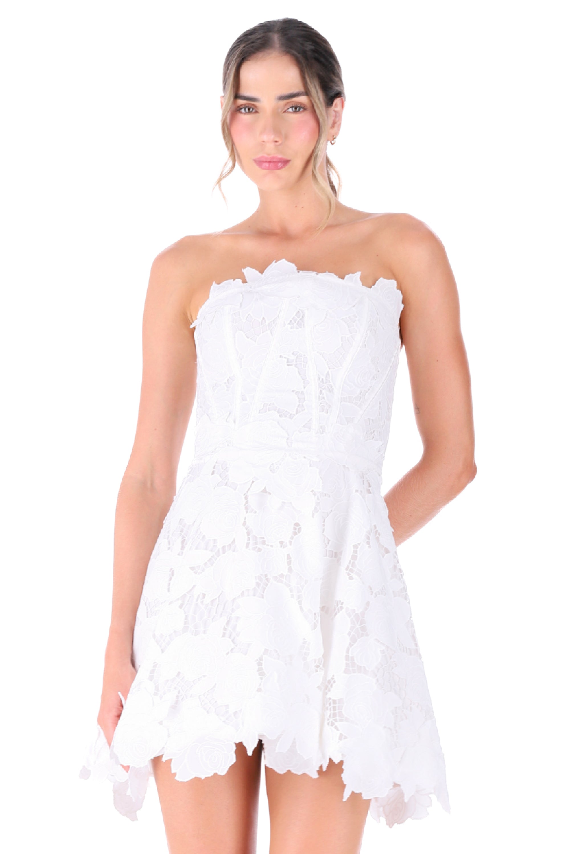 ELLIPSE AURA MINI DRESS NUDE
