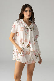 ELLIPSE CHERRY BLOSSOM PAJAMA SHORT SET
