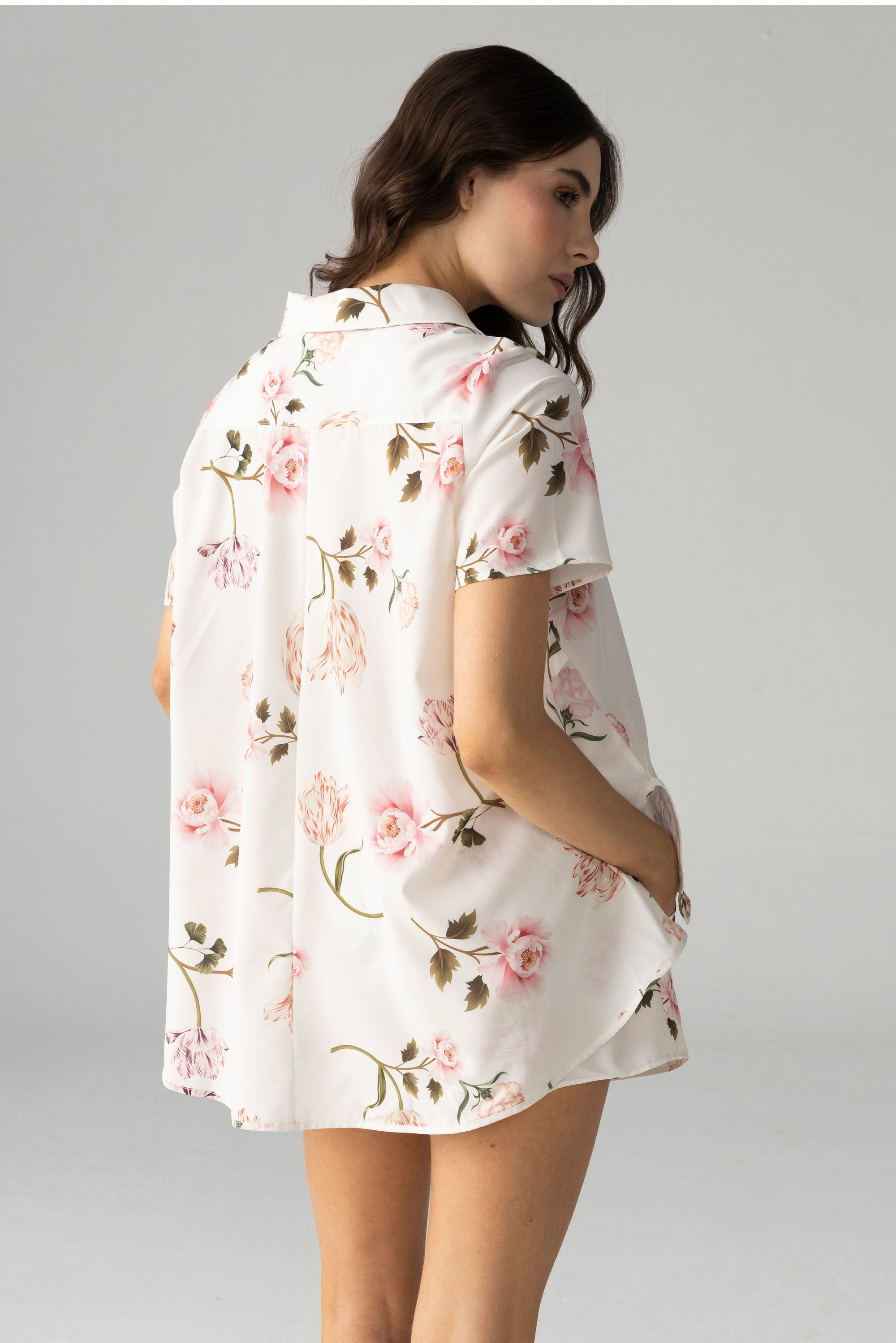 ELLIPSE CHERRY BLOSSOM PAJAMA SHORT SET