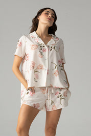 ELLIPSE CHERRY BLOSSOM PAJAMA SHORT SET