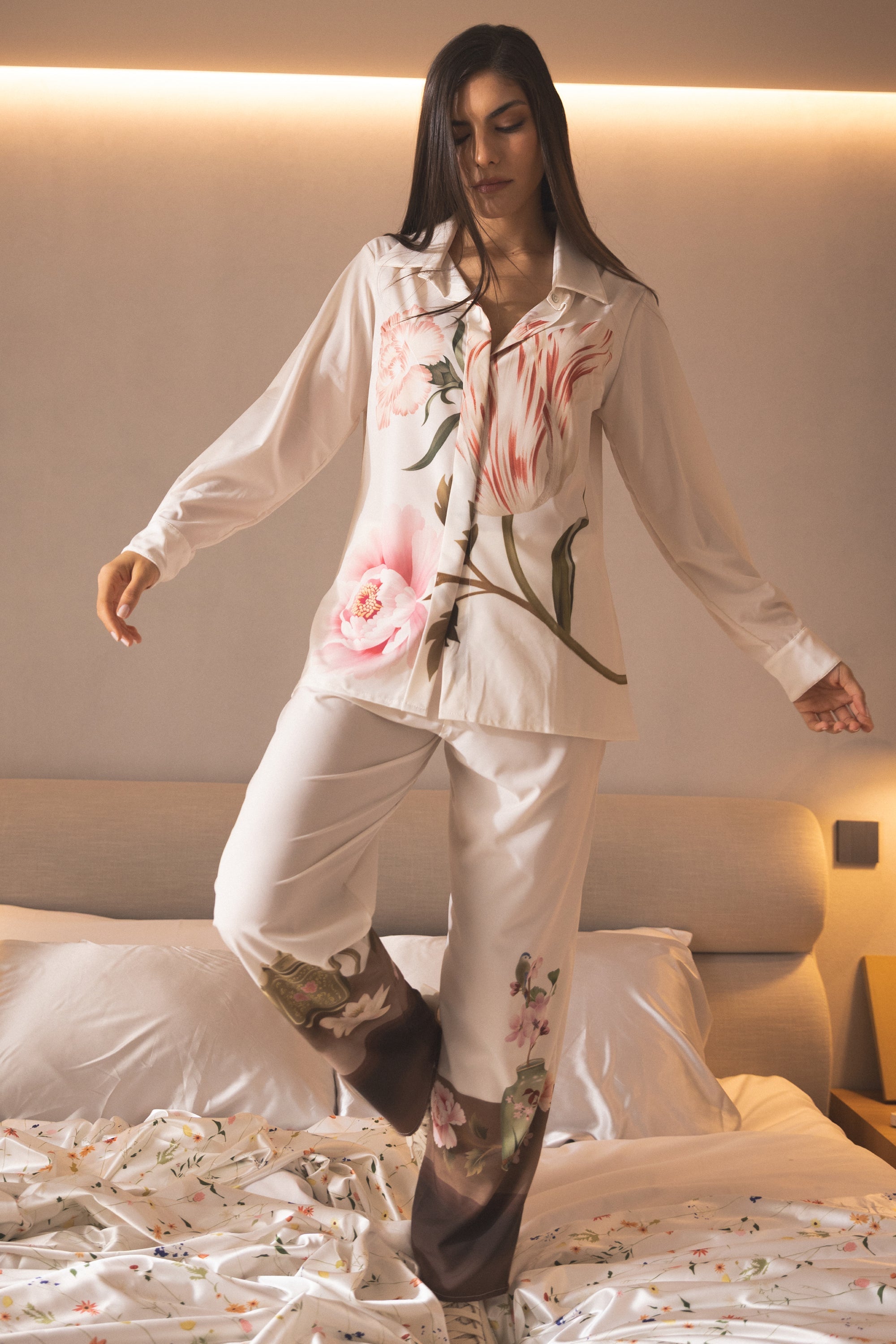 ELLIPSE CHERRY BLOSSOM PAJAMA PANTS SET