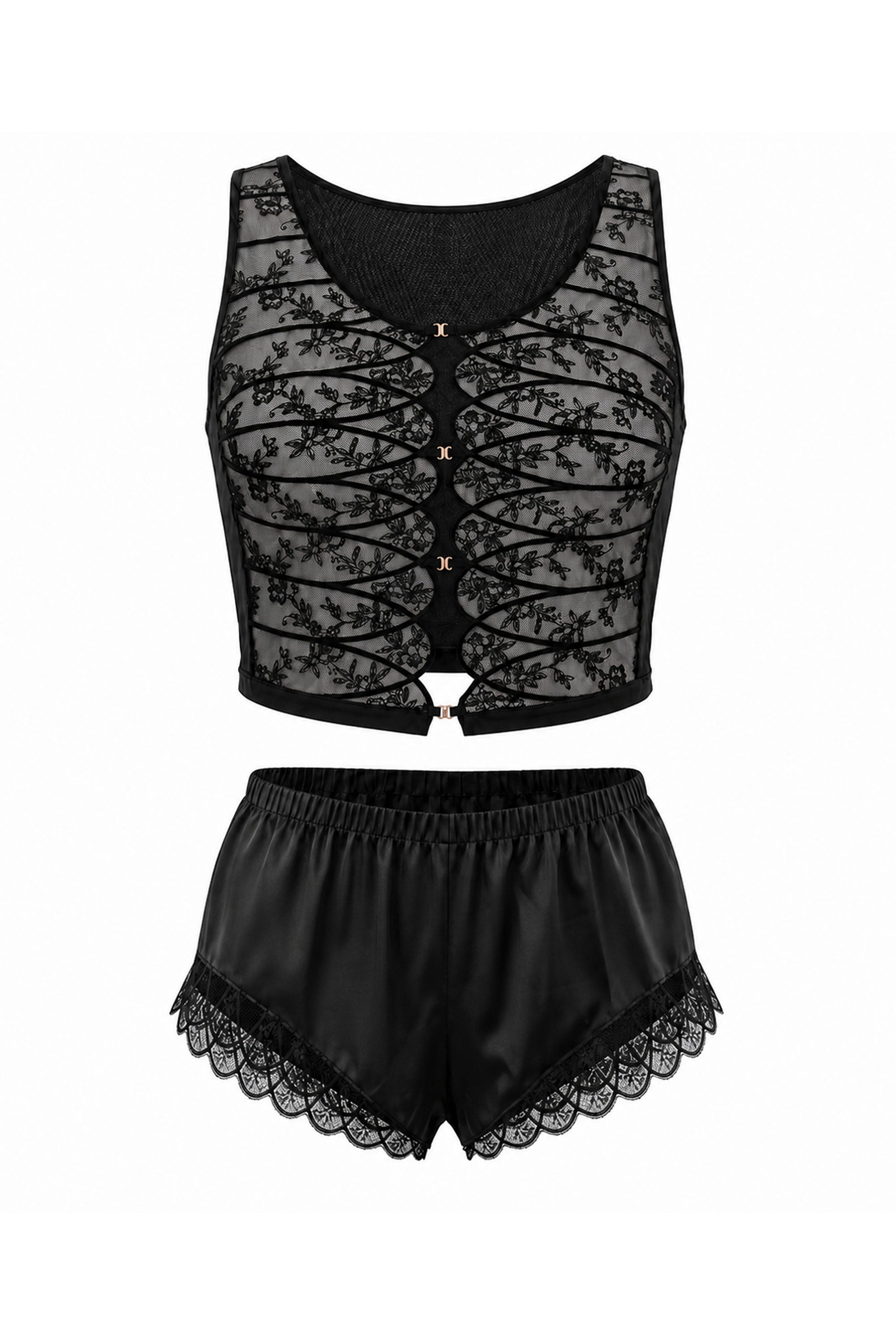 PIJAMA SHORT ELLIPSE BALANCE NEGRO