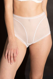 Invisible High Waisted Tulle Brief Ivory