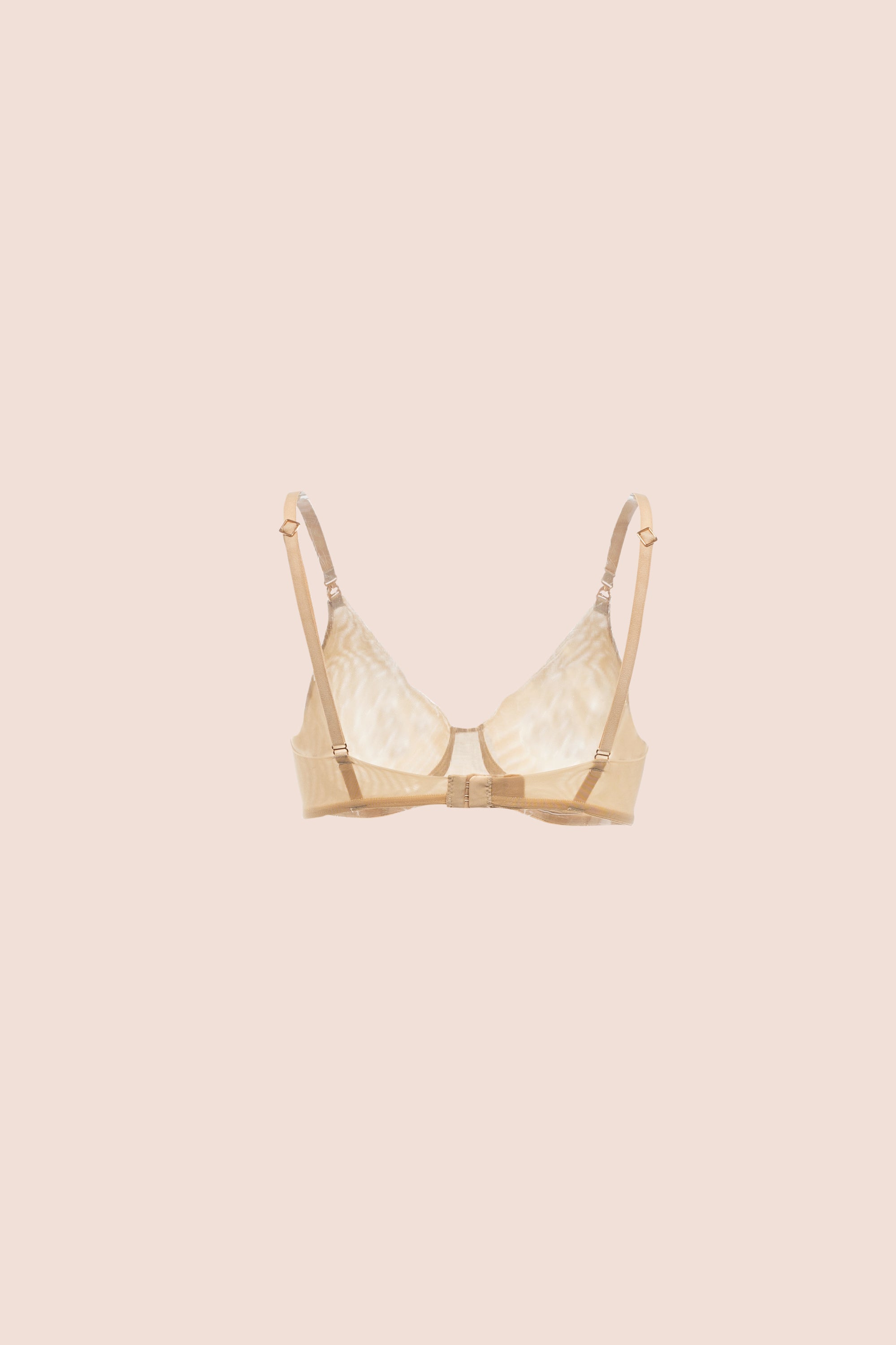 Invisible Wired Tulle Bra Cream