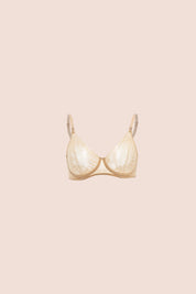 Invisible Wired Tulle Bra Cream
