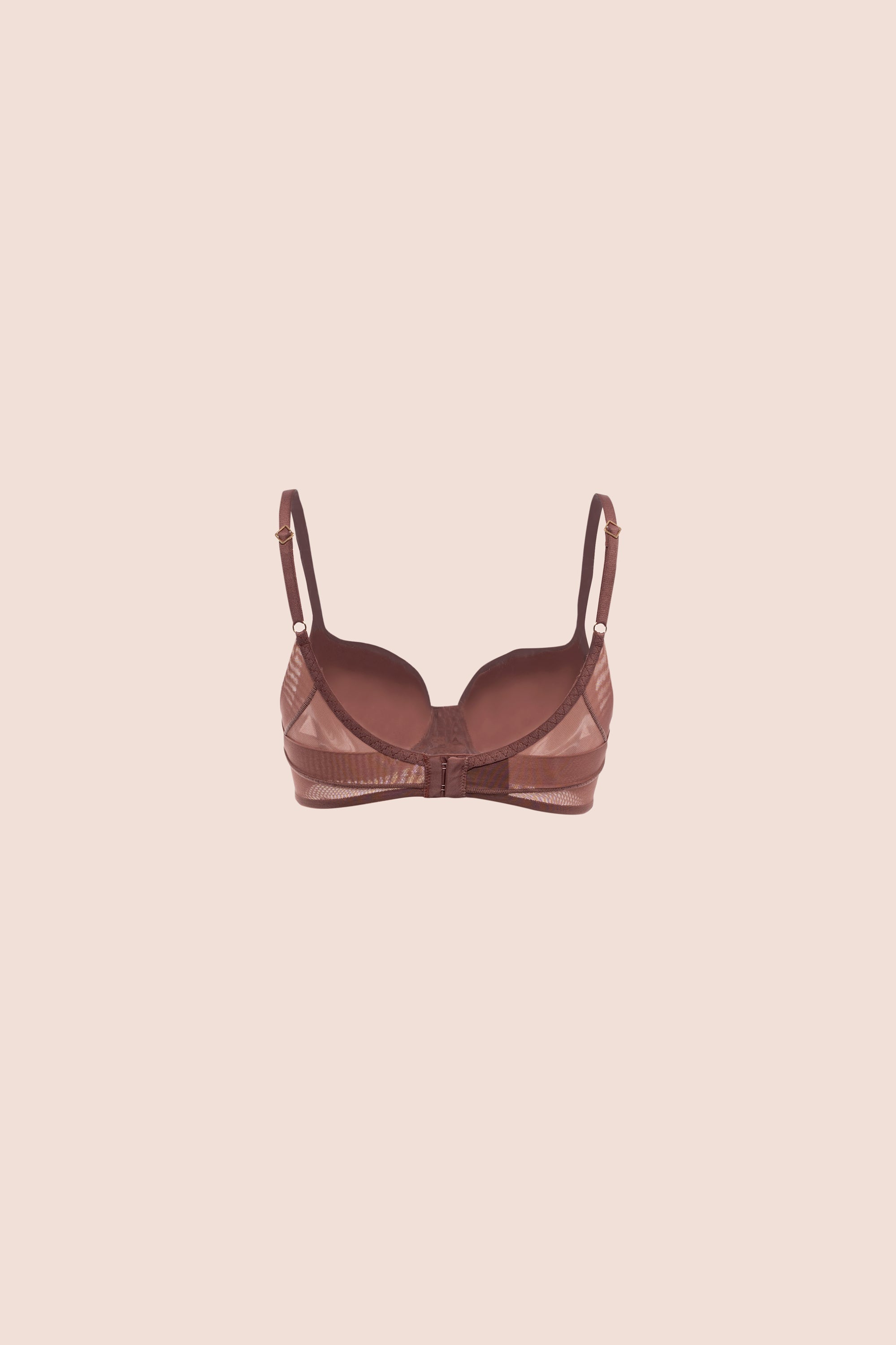 Invisible Lightly Lined Wired Tulle Bra Plum