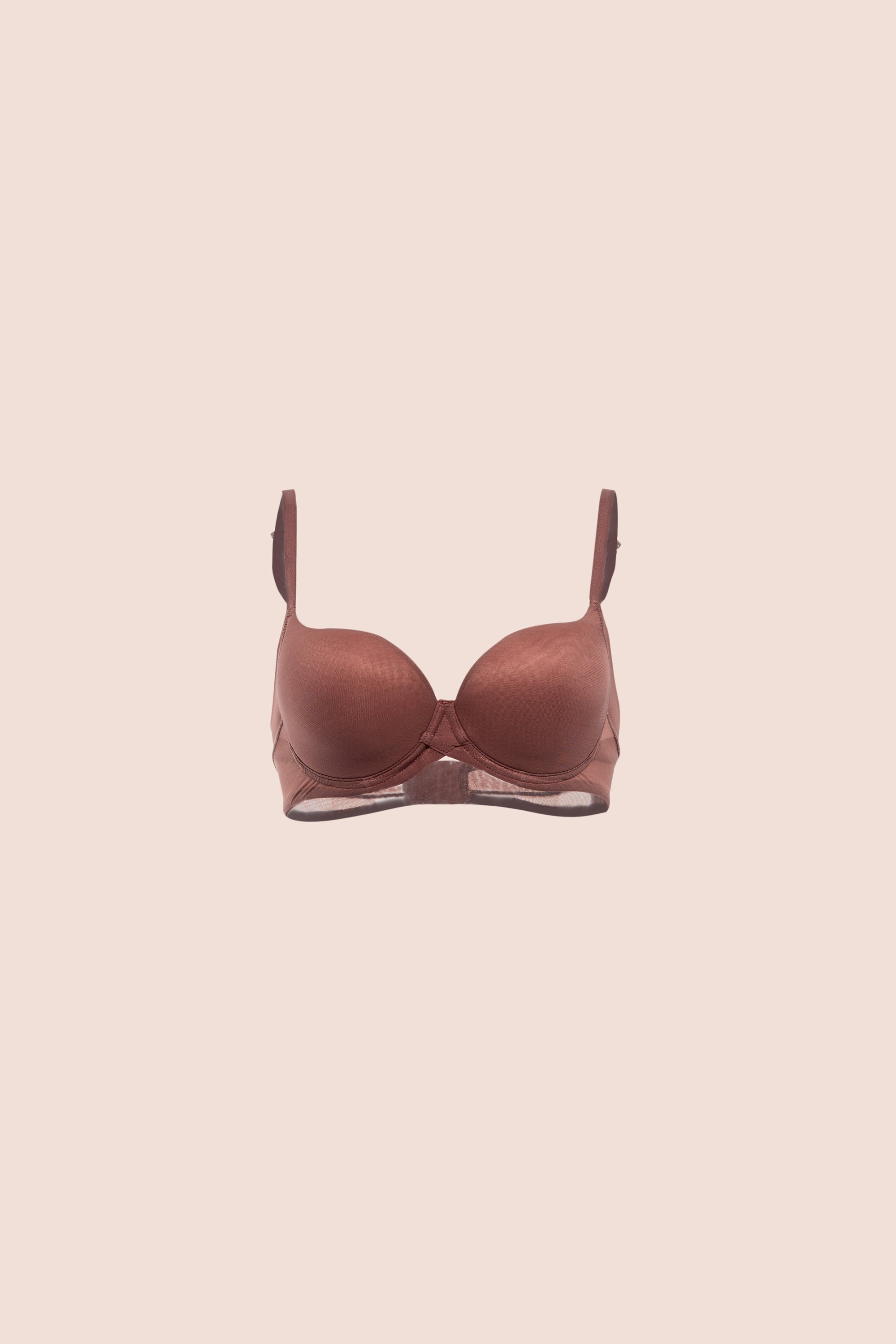Invisible Lightly Lined Wired Tulle Bra Plum