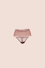 Invisible High-Waisted Tulle Thong Plum