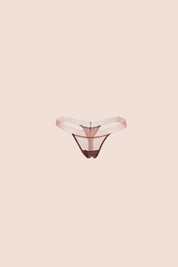 Invisible String Tulle Thong Plum