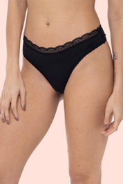 BLACK ULTRA COMFORTABLE INVISIBLE ELLIPSE PANTY MADE OF MICROMODAL
