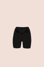 Invisible Low Back Tulle Short Black