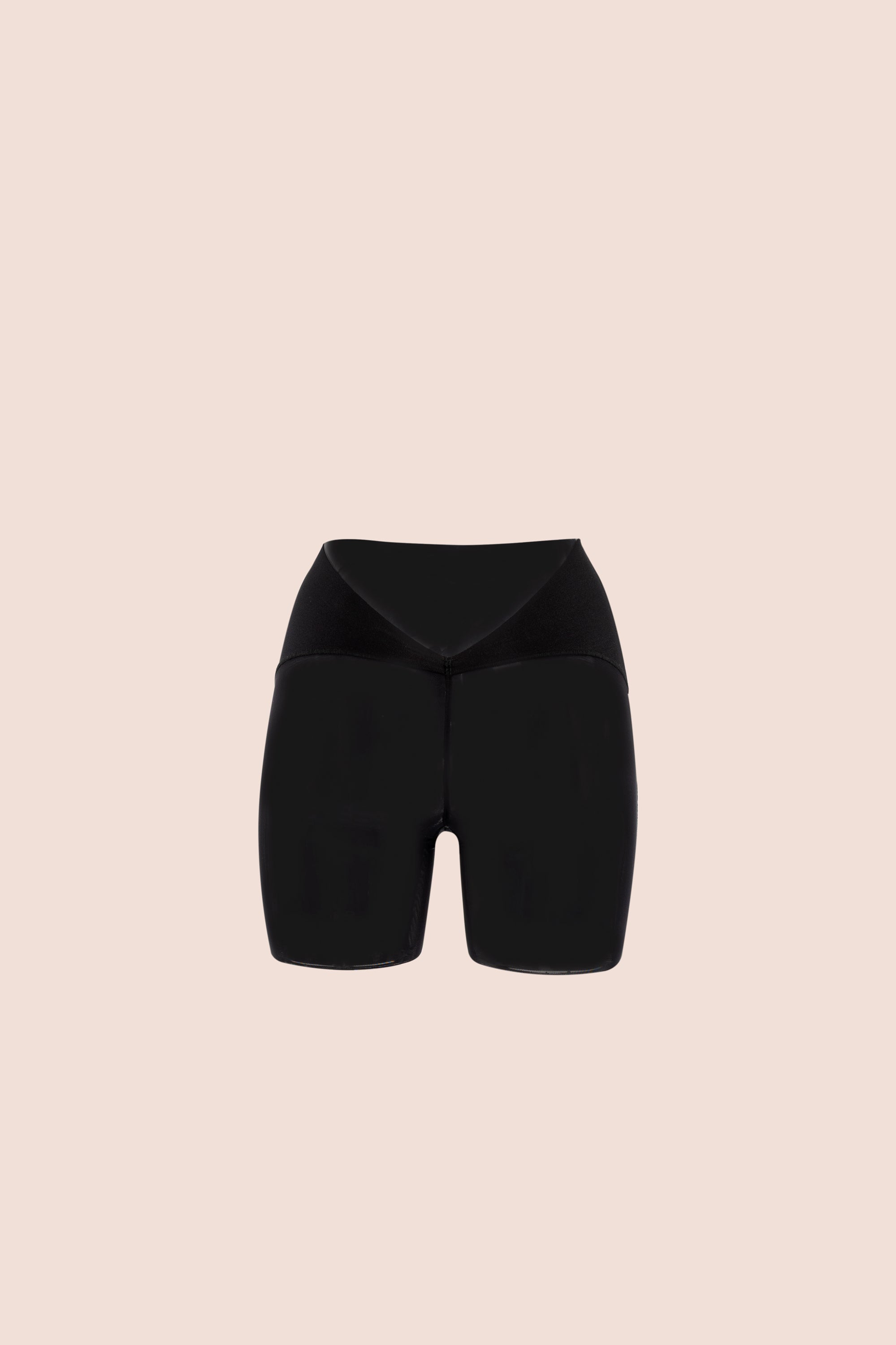 Invisible Low Back Tulle Short Black