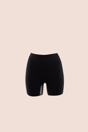 Invisible Low Back Tulle Short Black