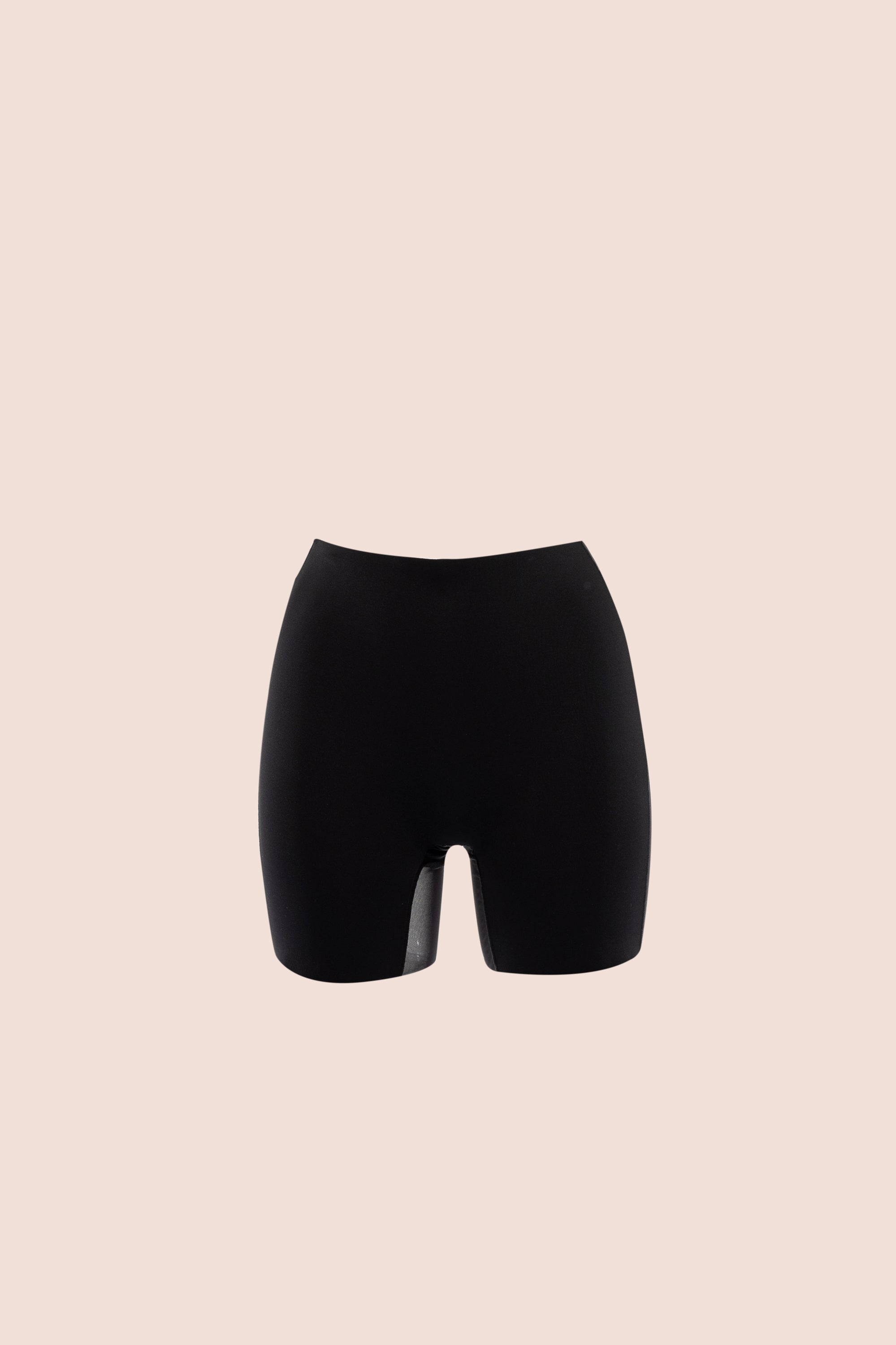 Invisible Low Back Tulle Short Black