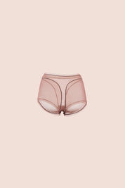 Invisible High Waisted Tulle Brief Plum