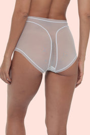 Invisible High Waisted Tulle Brief Ivory