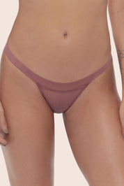 Invisible String Tulle Thong Plum